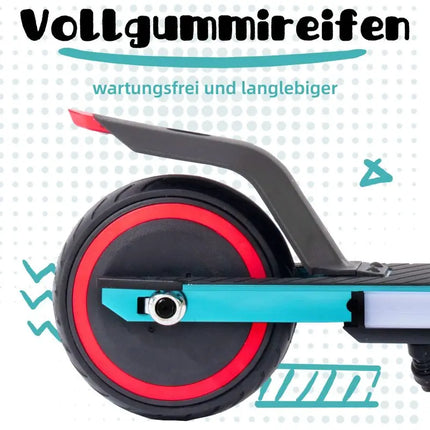 Monopattino Pieghevole da 6.5'' per Bambini dai 6 ai 12 Anni, 60Wh, Autonomia 5-8km, Velocità 14km/h, Capacità di Carico 50kg, con Freno EBS e a Pedale