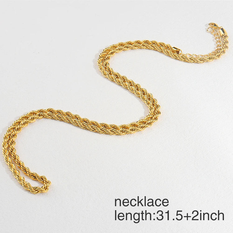 Collana placcata in oro Set di gioielli boutique Set di collane da sposa Set di gioielli di qualità di lusso per uomini e donne platinumshop