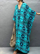 Abiti caftano da donna con scollo a V, costume da bagno estivo, copricostume caftano, abiti da spiaggia maxi taglie forti platinumshop