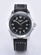 LONGLUX Men Automatic Watch Vintage Pilot Business Classic Military Mechanical Watches Date Waterproof Luminous Leather Gift