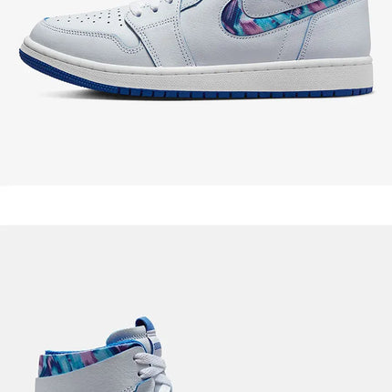 Scarpe da ginnastica alte Nike Air Jordan 1 Zoom originali da donna DV5575-140 platinumshop