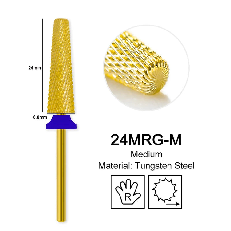 Carbide Large Cone Nail Drill Bits Electric Milling Cutter For Gel Polish Removal Grinding DIY Home Salon Manicure Pedicure Nail Art Accessories Supplies