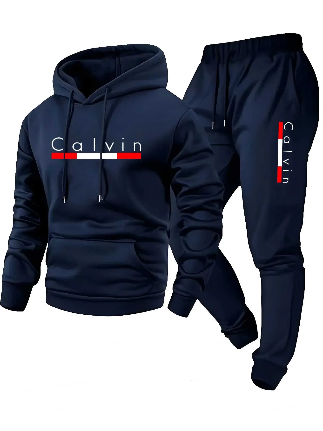 2025 Set di abbigliamento sportivo da jogging casual da uomo con cappuccio e pantaloni sportivi neri Giacca gommata Sport di moda Set invernale caldo da 2 pezzi