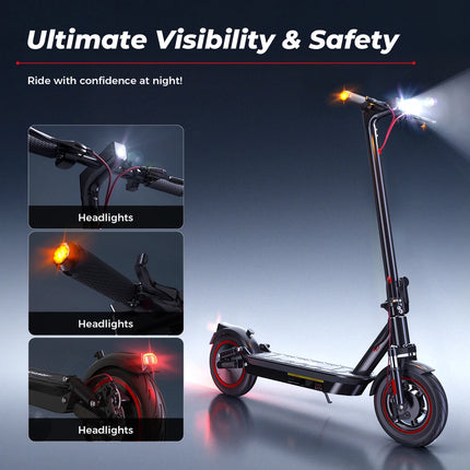 IScooter i10 Scooter elettrico 10 pollici 650W 15Ah Scooter elettrico pieghevole Kick Scooter gamma massima 45km eScooter elettrico Whit APP