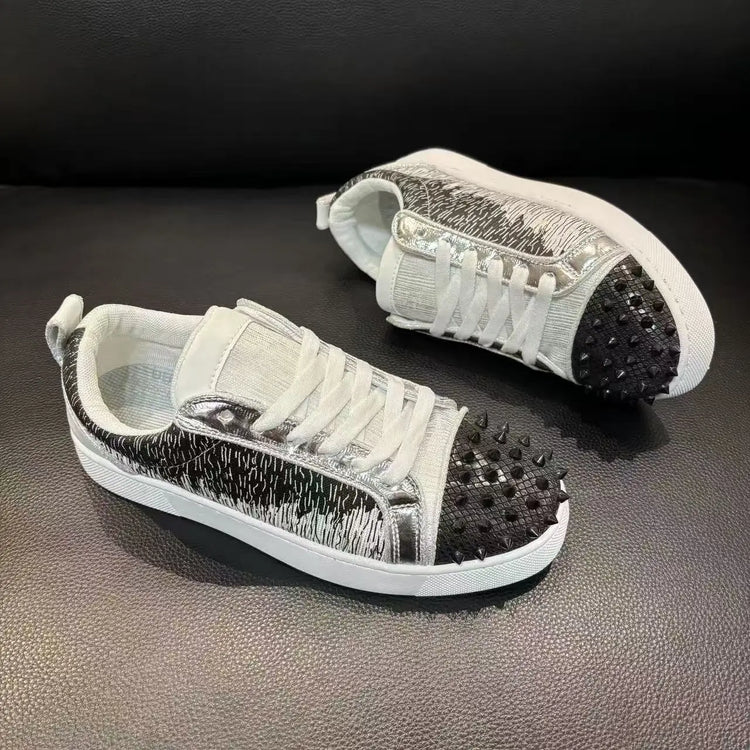 Spring Autumn New Men's Simple Casual Board Shoes Couple's Exquisite Red Bottom Anti slip Wear resistant Outdoor Running Shoes