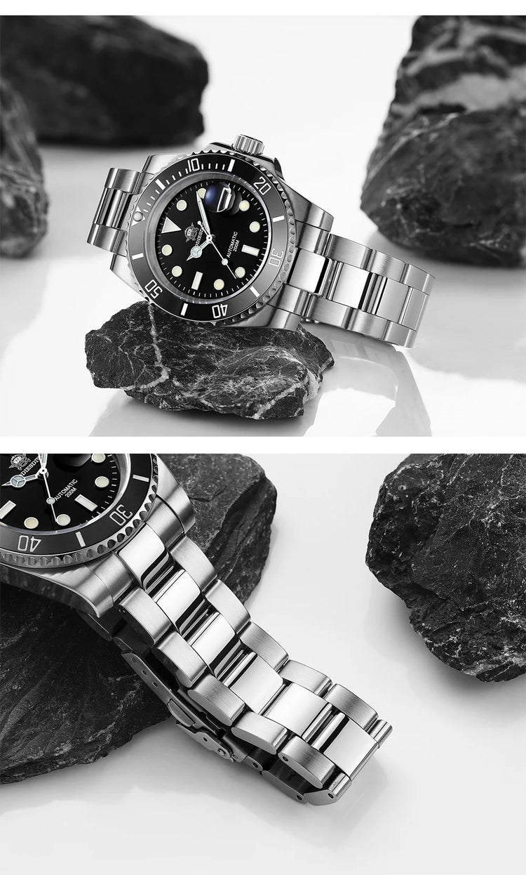 ADDIESDIVE AD2503 Luxury Men Watch Water Sapphire Glass Waterproof 200M C3 Super Luminous Calendar Automatic Mechanical Watch