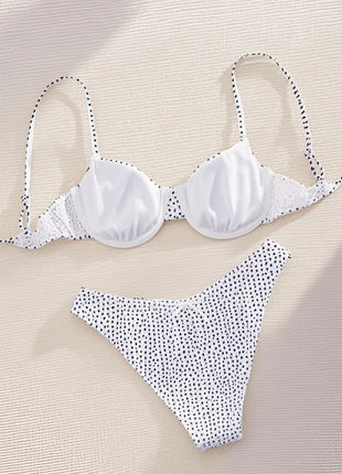 Bikini Micro Push-Up Sexy 2026, Costume da Bagno Femminile, Set Bikini a Pois, Abbigliamento da Spiaggia Brasiliano, Costume da Bagno Biquini