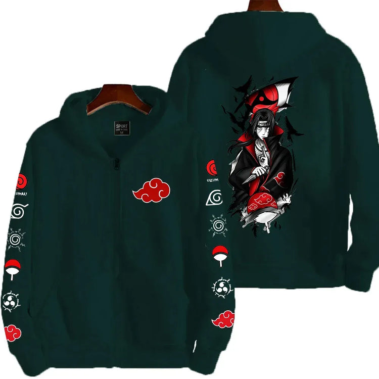 Naruto Uchiha Itachi Japanese anime 2026 new fashion Harajuku men's trendy casual sportswear men's couple style Coat