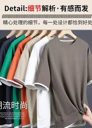 Ensemble d'été pour homme, t-shirt à col rond de haute qualité, short de course 2 pièces