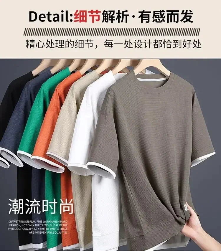 Abito estivo da uomo T-shirt da uomo girocollo di alta qualità Pantaloncini da 2 pezzi che corrono a