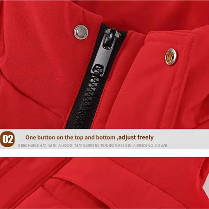 Winter High-density T400 Small-interval Warm Cotton-padded Vest Double Front Flap with Snap Buttons and Zippers