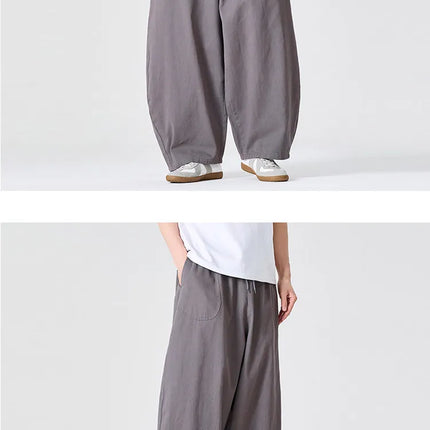 Pantaloni a Gamba Larga da Uomo, Stile Casual Harajuku, Comodi Joggers in Cotone, Pantaloni Cargo Tinta Unita, Abbigliamento Streetwear