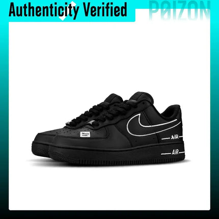 Nike Air Force 1 Skate Shoes Unisex Low-top Black White CW2288-001(Team333)