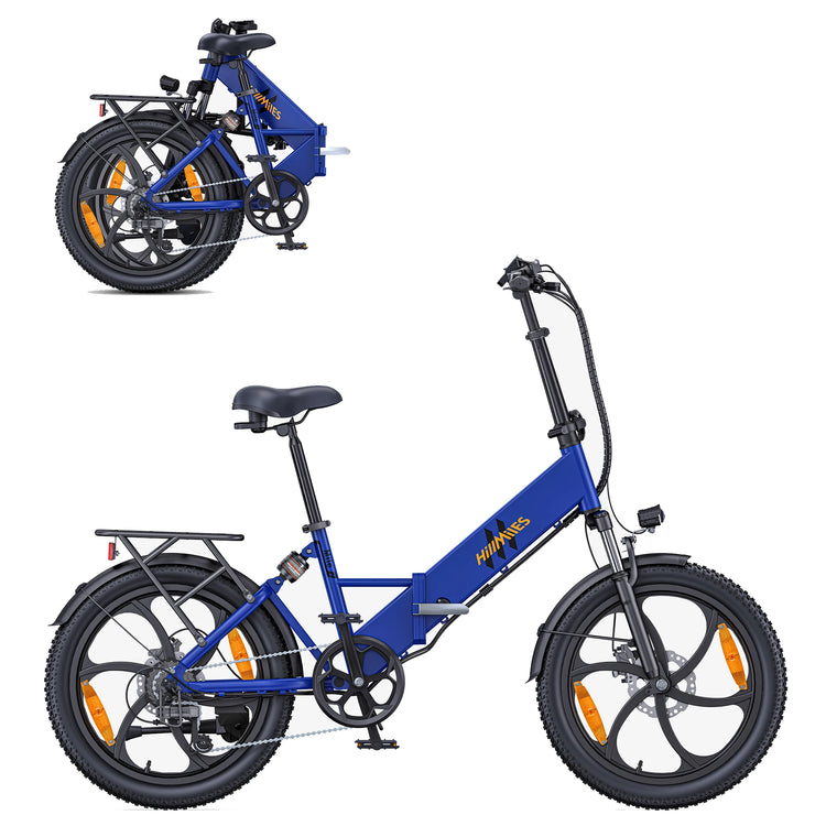 Bicicletta Elettrica Pieghevole HillMiles Mile2 per Adulti, Motore 250W, Batteria 36V13AH, Bici Elettrica da Città per Pendolari, Pneumatici Fat da 20 Pollici