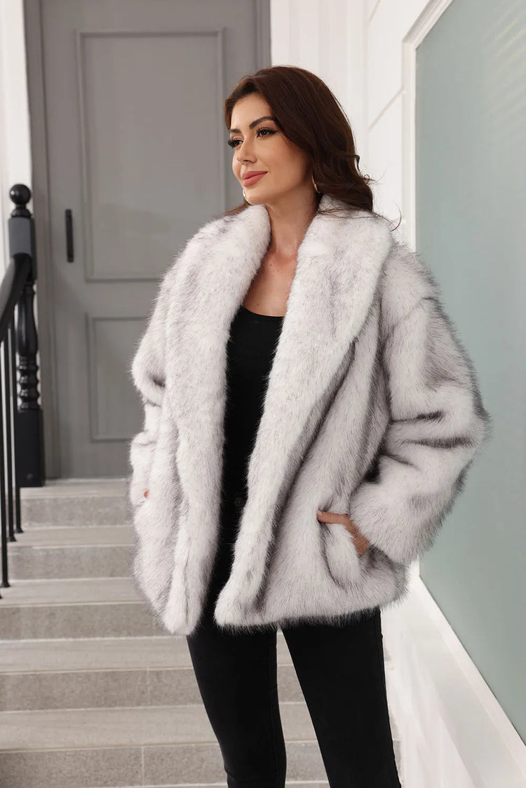 ZADORIN Luxury Belted Mid Long White Faux Fur Coat For Woman Clothes Winter Oversize Fluffy Jacket Fox Fur Faux Coat Outerwears