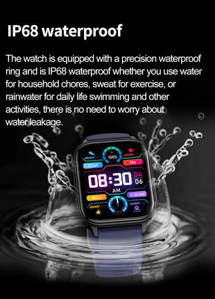2025 Nuovo AI Diagnosi Lipidi nel sangue Acido urico Test di composizione corporea Smart Watch per uomo ECG + PPG Chiamata Bluetooth Salute Smartwatch platinumshop
