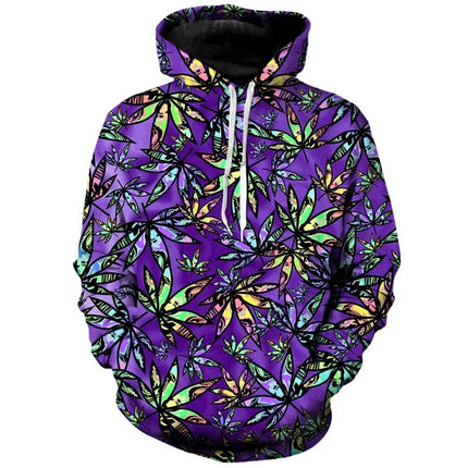 Leaf Graphic Leaves 3D Print Hoodies Men Women Casual Fashion Hooded Sweatshirts Hoodie Tracksuits Pullovers Tops Man Clothing