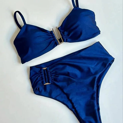 Bikini a Fascia Push-Up Donna 2024, Costume da Bagno Sexy Femminile, Set Bikini Brasiliano con Perizoma, Tinta Unita, Abbigliamento da Spiaggia platinumshop