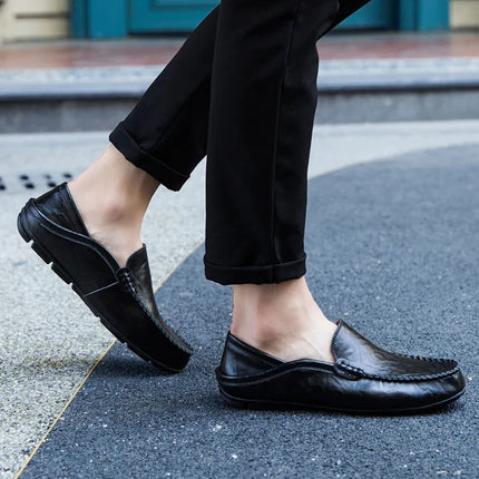 Scarpe da Uomo Casual in Pelle, Mocassini di Design, Slip-on, Scarpe da Barca di Alta Qualità, Chaussure Homme