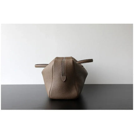 Borsa da donna in pelle di vacchetta di alta qualità, semplice borsa a tracolla di grande capacità, borsa a spalla.