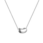 Collana con ciondolo a forma di fagiolo in argento sterling 925, gioielli classici per le donne, gioielli di moda, festa, regalo di San Valentino, 45 cm PlatiNum
