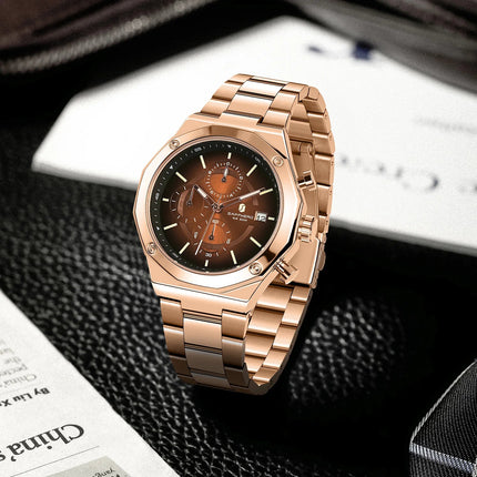 SAPHERO Orologio Cronografo Uomo al Quarzo 5ATM Impermeabile Acciaio Inox con Data, Regalo Perfetto per Padre, Marito, Fidanzato per Natale, Compleanno, San Valentino platinumshop
