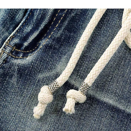Summer Women Kpop Jean Shorts Abi Y2K 2000s Lace Up Denim Hot Pants Grunge Gyaru Japanese American Retro Cyber Punk Harajuku New PlatiNum