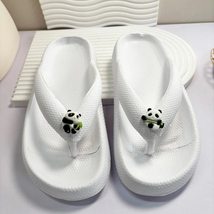 Infradito da donna multicolori estivi Sandali con fiocco in orsacchiotto metallico alla moda Sandali da spiaggia per le vacanze a casa Calzature versatili