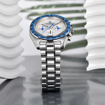 PAGANI DESIGN 2026 Nuovo Orologio al Quarzo di Lusso da Uomo, Cronografo Sportivo con Vetro Zaffiro AR, Luminoso, per il Tempo Libero, Consegna Locale