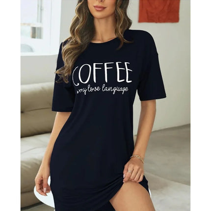 Camicia da notte in seta di latte camicia da notte da donna manica corta camicie da notte in cartone animato dolce pigiameria Casual pigiama Sleepdress