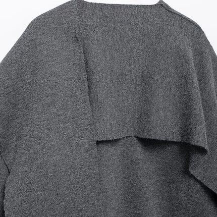 MUJER Cape Coat Women Scarf Collar Ponchos Women 2025 Shawl Long Sleeve Winter Woman Ponchos Cloak Knitted Cardigan for Women