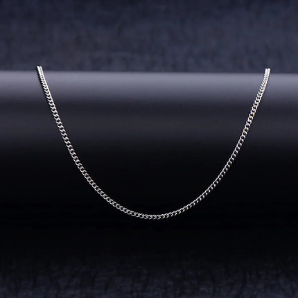 Wholesale 925 sterling silver 2MM 16-30Inches Side Chain Necklace Fit Pendant Fashion Gift For Men and Women Jewelry Accessories PlatiNum