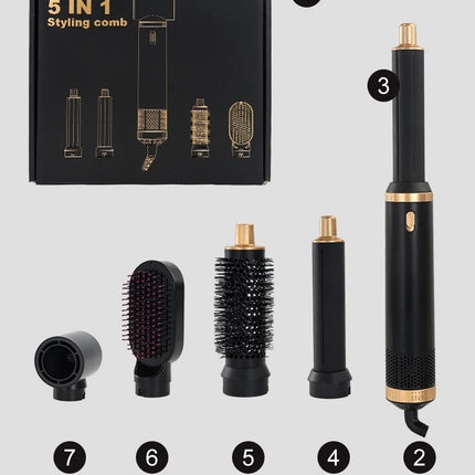 5 in 1 Hair Dryer Brush Hot Comb Set Professional Curling Iron Hair Straightener Styling Tool Air Styling Hair Dryer Household