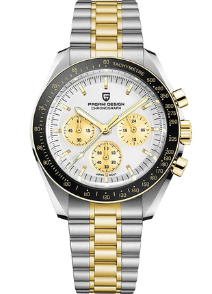PAGANI DESIGN 2026 Nuovo Orologio da Uomo Moon, Orologio al Quarzo di Lusso per Uomo, Cronografo con Vetro Zaffiro AR, Impermeabile, Movimento VK63, Cinturino in Nylon