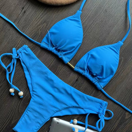 RUOTONGSEPT 2025 Nuovo Sexy Costume da Bagno Triangolare in 13 Colori per Donne, Bikini Brasiliano, Costume Push-Up, Set Bikini da Spiaggia platinumshop