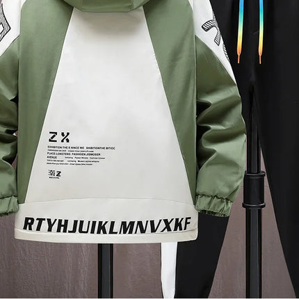 Winter Warm Hooded patchwork Jacket+Pant 2-piece Set Men Set Sports Suit Fleece Thickened Sportswear Casual Men Tracksuit