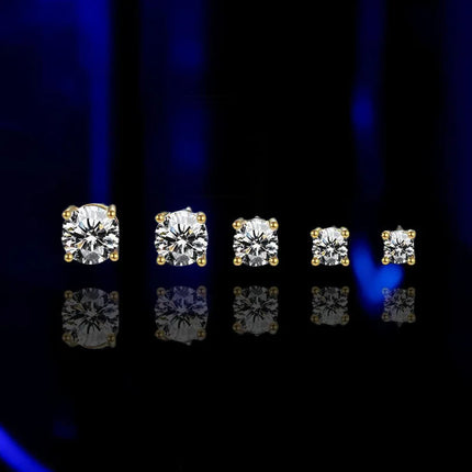 Promotion Moissanite Earrings for Women Pass Diamond Test Pen 100%  With Certificate Ear Studs 925 Sterling Silver Fine Jewelry PlatiNum