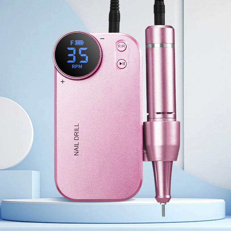 Professional 35000 RPM Electric Nail Drill Portable Rechargeable Nail File Machine for Salon Home DIY Nail Art Great Gift for La