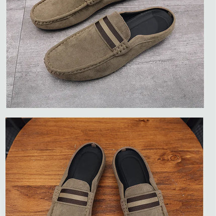Mocassino 2026 ‌   Scarpe da uomo leggere estive, modello mocassino, slip-on traspiranti casual con mezza soletta, per uomo