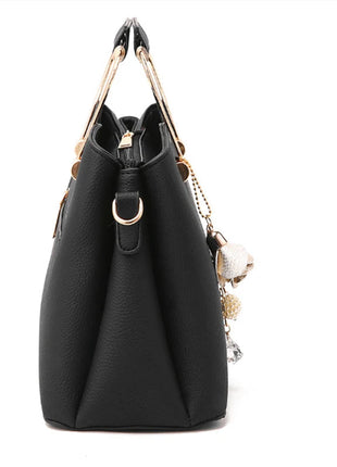 Yogodlns Luxury Pendant Handbag For Women PU Leather Tassel Shuolder Bag Designer Handle Bag Brand Shopping Mommy Shoudler Bag PlatiNum