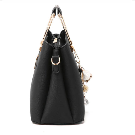 Yogodlns Luxury Pendant Handbag For Women PU Leather Tassel Shuolder Bag Designer Handle Bag Brand Shopping Mommy Shoudler Bag PlatiNum