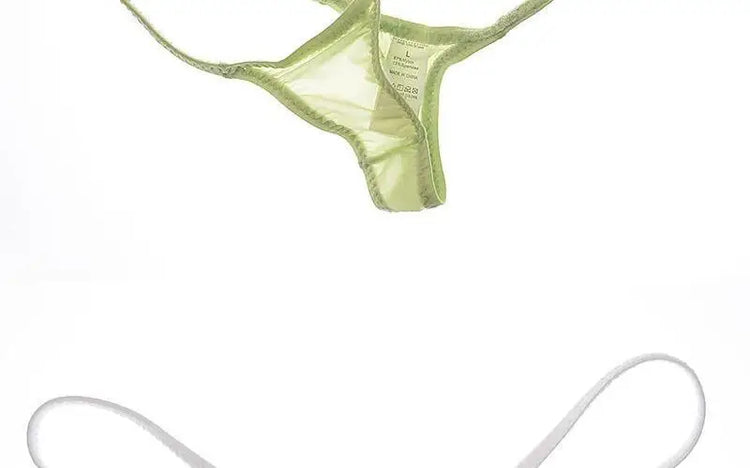Women's Thin Ice Silk High Elastic Thong Mini Low-rise Sexy Sheer Single Layer Underwear