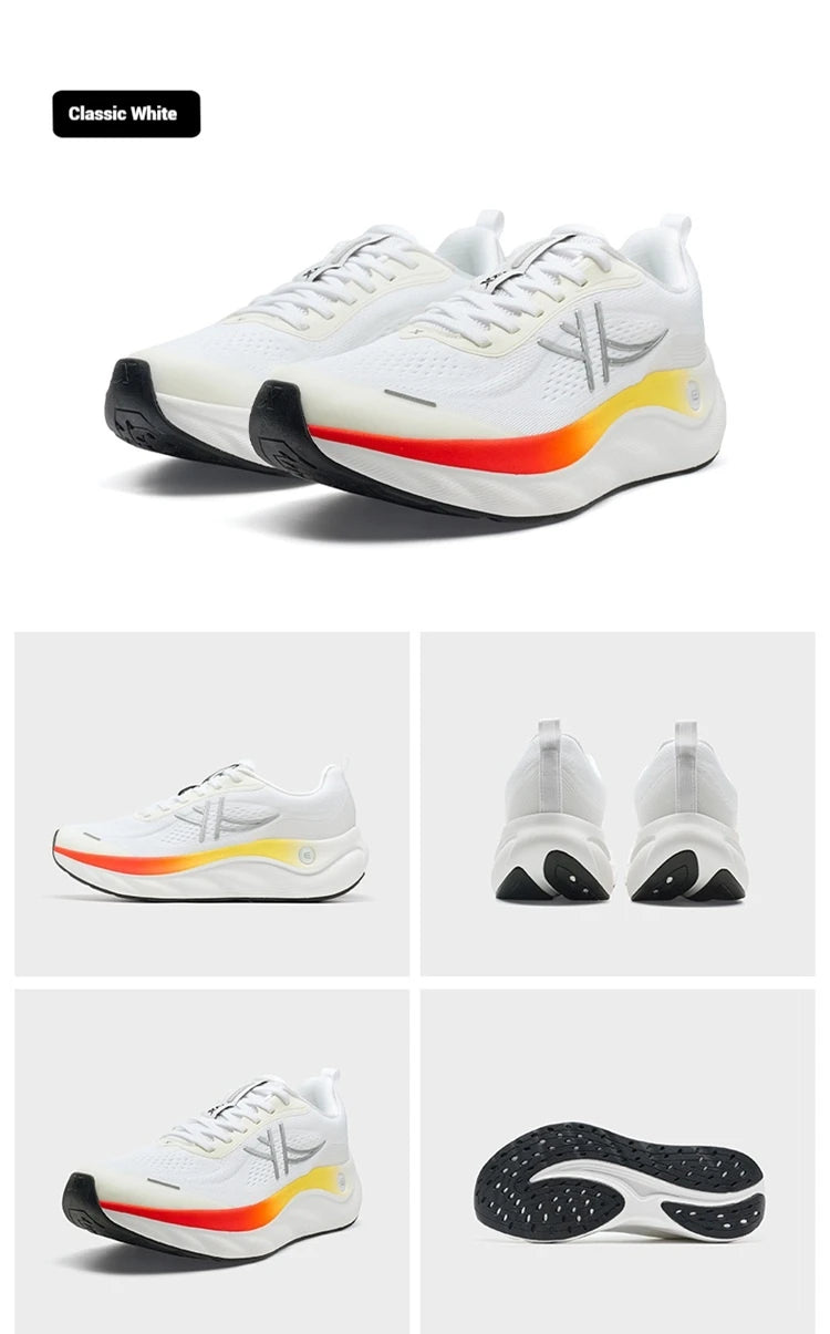 Xtep Cloud Wing 3.0 Men's Running Shoes 2025 Summer New Stability Shock Absorbing Wear Resistant Soft Sole Sneakers 875319110003 PlatiNum