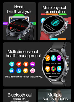 Nuovo Smartwatch 2026 per Analisi del Grasso Corporeo, ECG+PPG, Acido Urico, Pressione Sanguigna, Ossigeno nel Sangue, Orologio con Chiamate per Uomini e Donne platinumshop