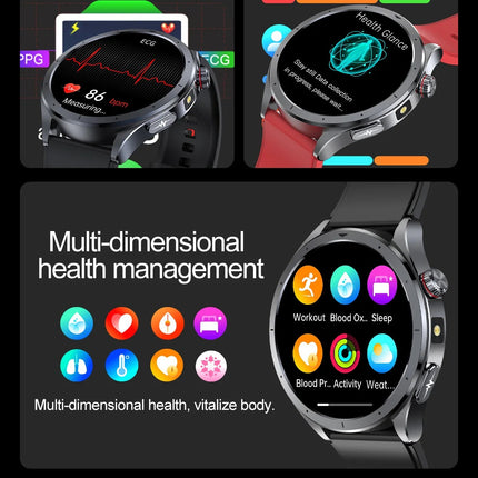 Nuovo Smartwatch 2026 per Analisi del Grasso Corporeo, ECG+PPG, Acido Urico, Pressione Sanguigna, Ossigeno nel Sangue, Orologio con Chiamate per Uomini e Donne platinumshop