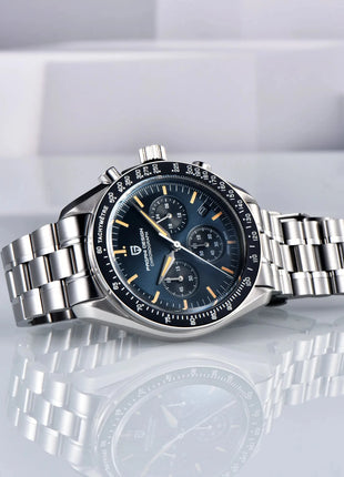 PAGANI DESIGN 2026 Nuovo Orologio da Uomo Moon, Orologio al Quarzo di Lusso per Uomo, Cronografo con Vetro Zaffiro AR, Impermeabile, Movimento VK63, Cinturino in Nylon