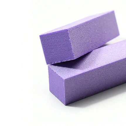 5Pc Nail Buffer Block, 3 Way 100/180 Grit Nail Sanding Block, Medium Fine Sand for Acrylic Gel Nail Polishing, Professional Manicure Pedicure Tool, Pink Purple