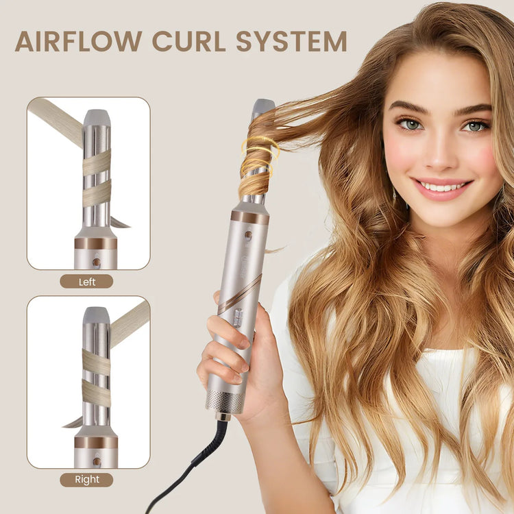 Hatteker Hair Dryer Styler Multi-Function Hot Air Brush Straight/Curly Foldable Blow Combo for Women Travel Lightweight