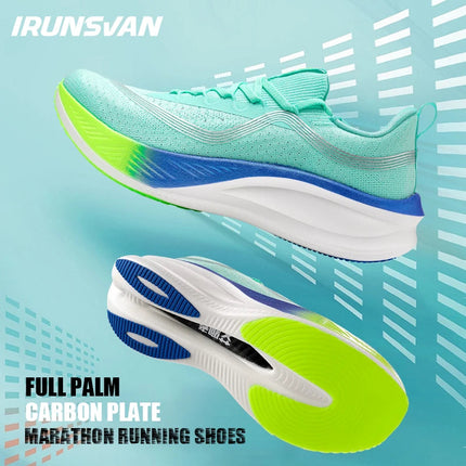 IRUNSVAN Men's Carbon Plate Sneakers Professional Marathon Racing Running Shoes High Quality  Shoes Comfortable Sports Shoe PlatiNum
