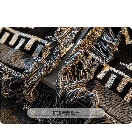 Autumn/winter New Fashion Thicken Warm Knitted Sweater Men's Casual Loose Sports Retro Plus Size High Quality Cardigan Sweater
